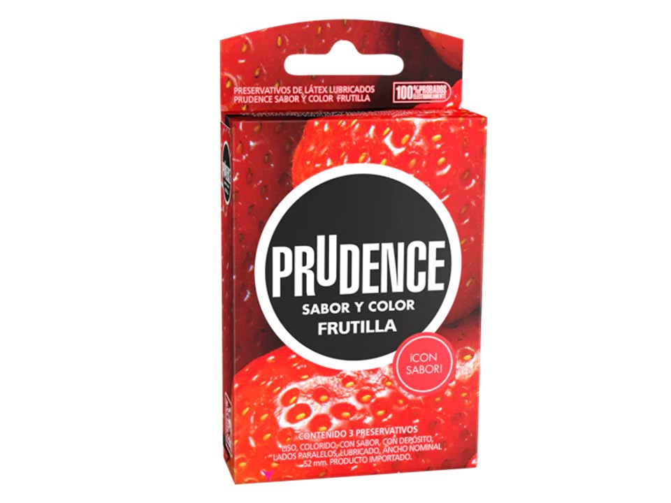 PRESERVATIVO PRUDENCE FRUTILLA X3