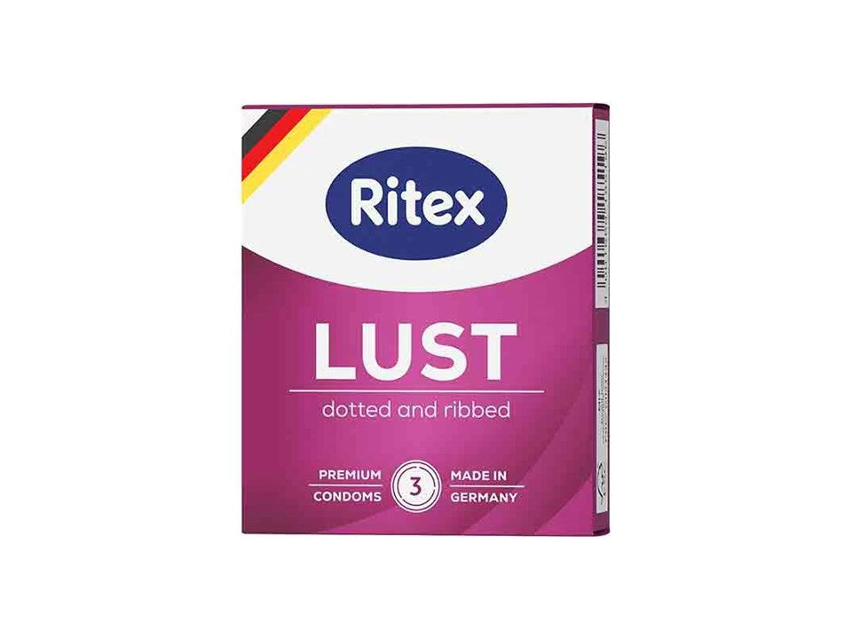 PRESERVATIVO | Estimulante con relieve y estrías | hipoalergénico | RITEX LUST