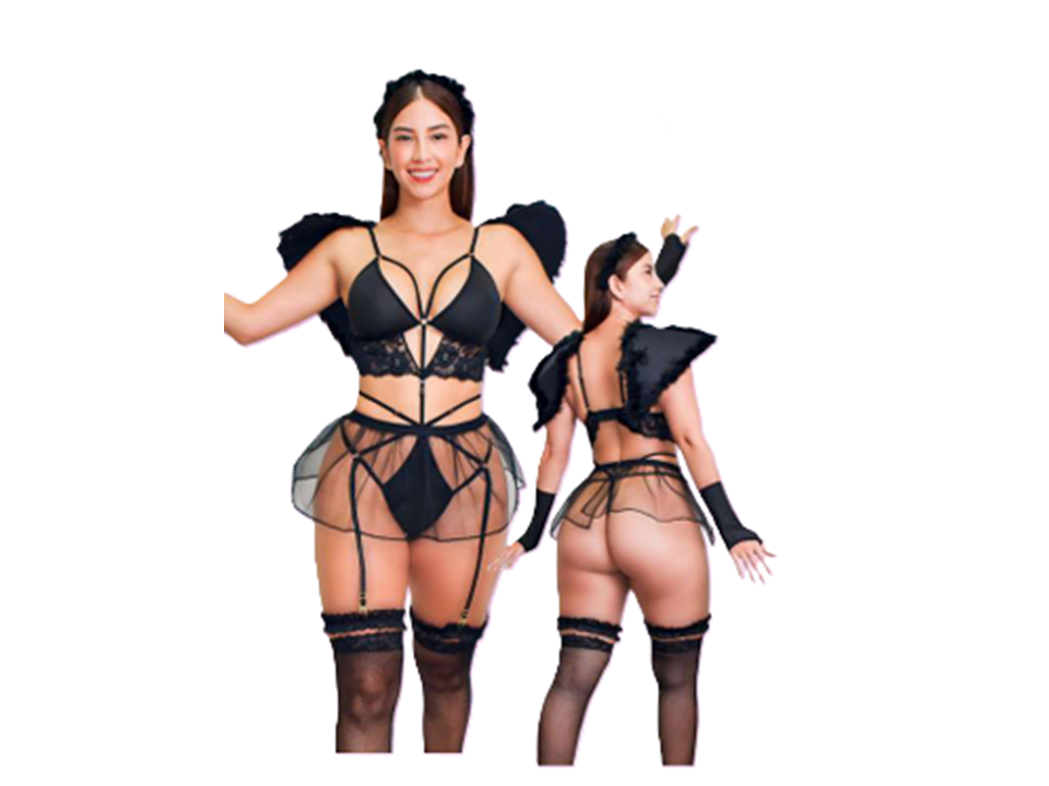DISFRAZ ANGEL NEGRO