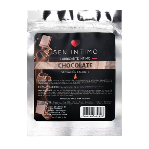 LUBRICANTE CALIENTE  CHOCOLATE  SACHET 7 ML